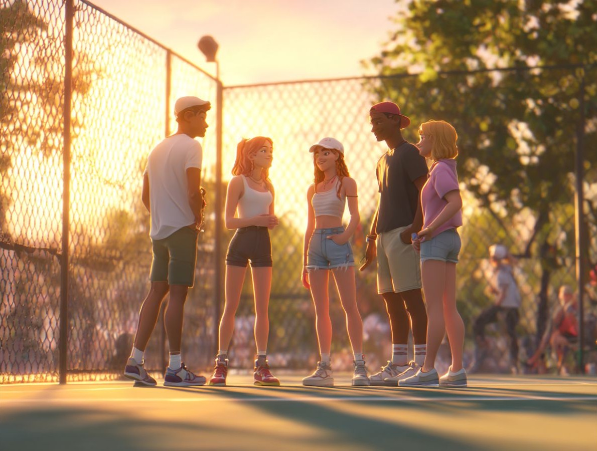 Players organizing a local match