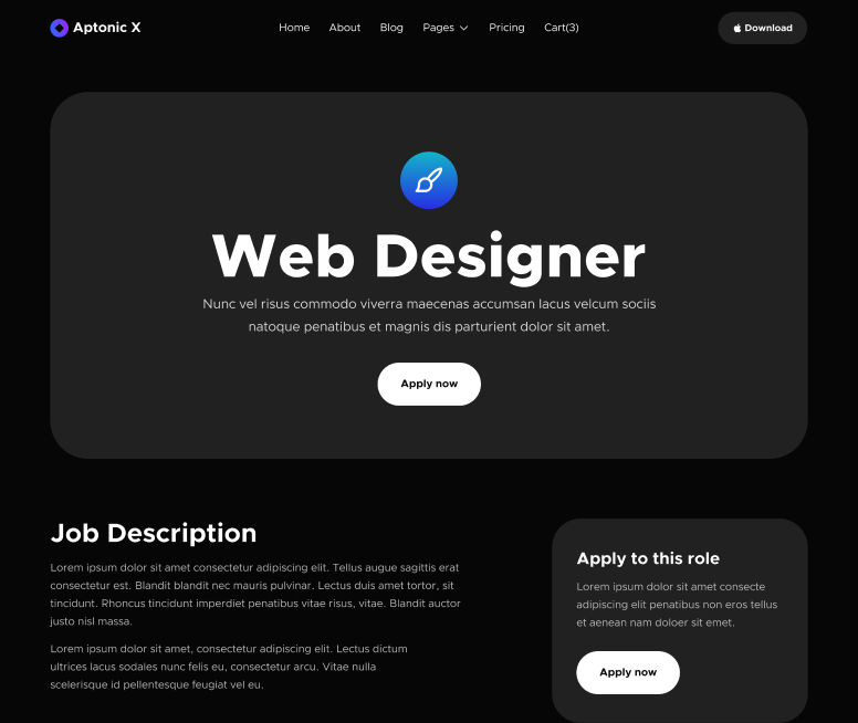 Careers Single - Aptonic X Webflow Template