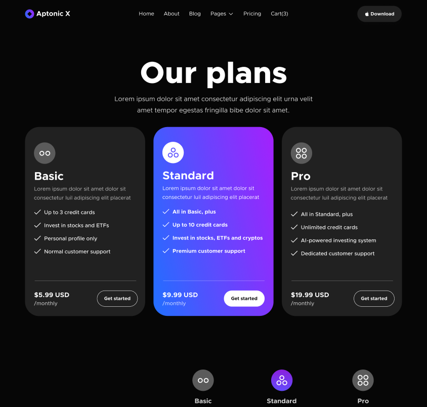 Hero Strip - Aptonic X Webflow Template