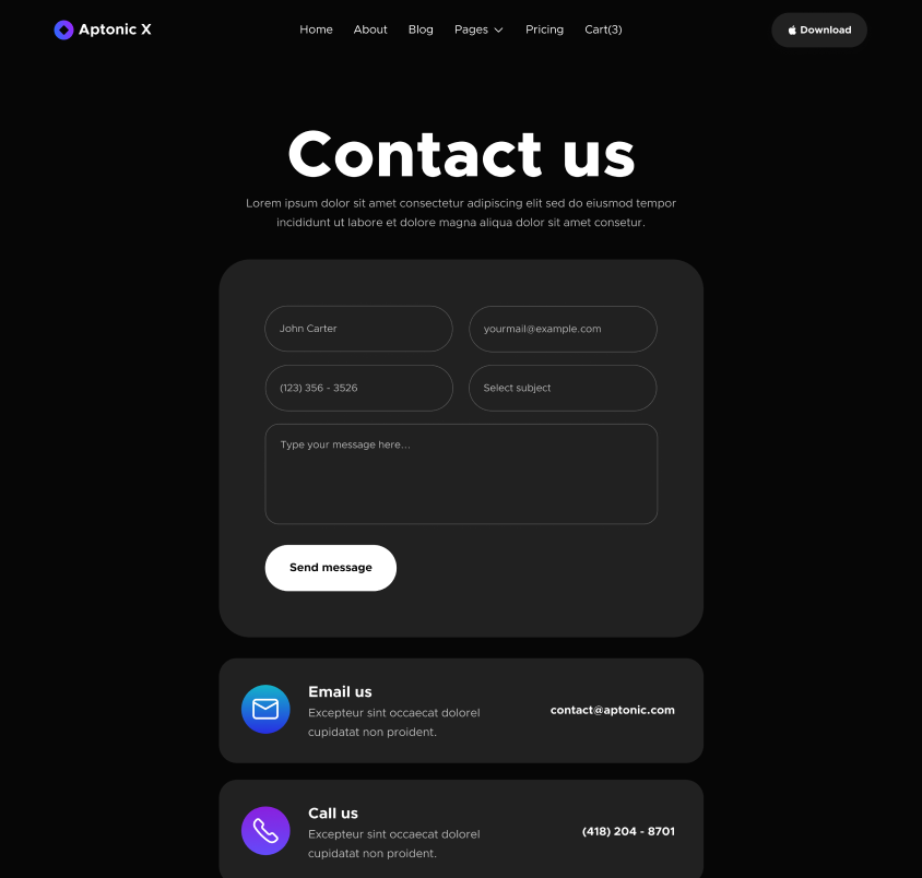 Hero Strip - Aptonic X Webflow Template