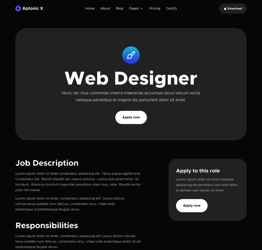 Hero Strip - Aptonic X Webflow Template